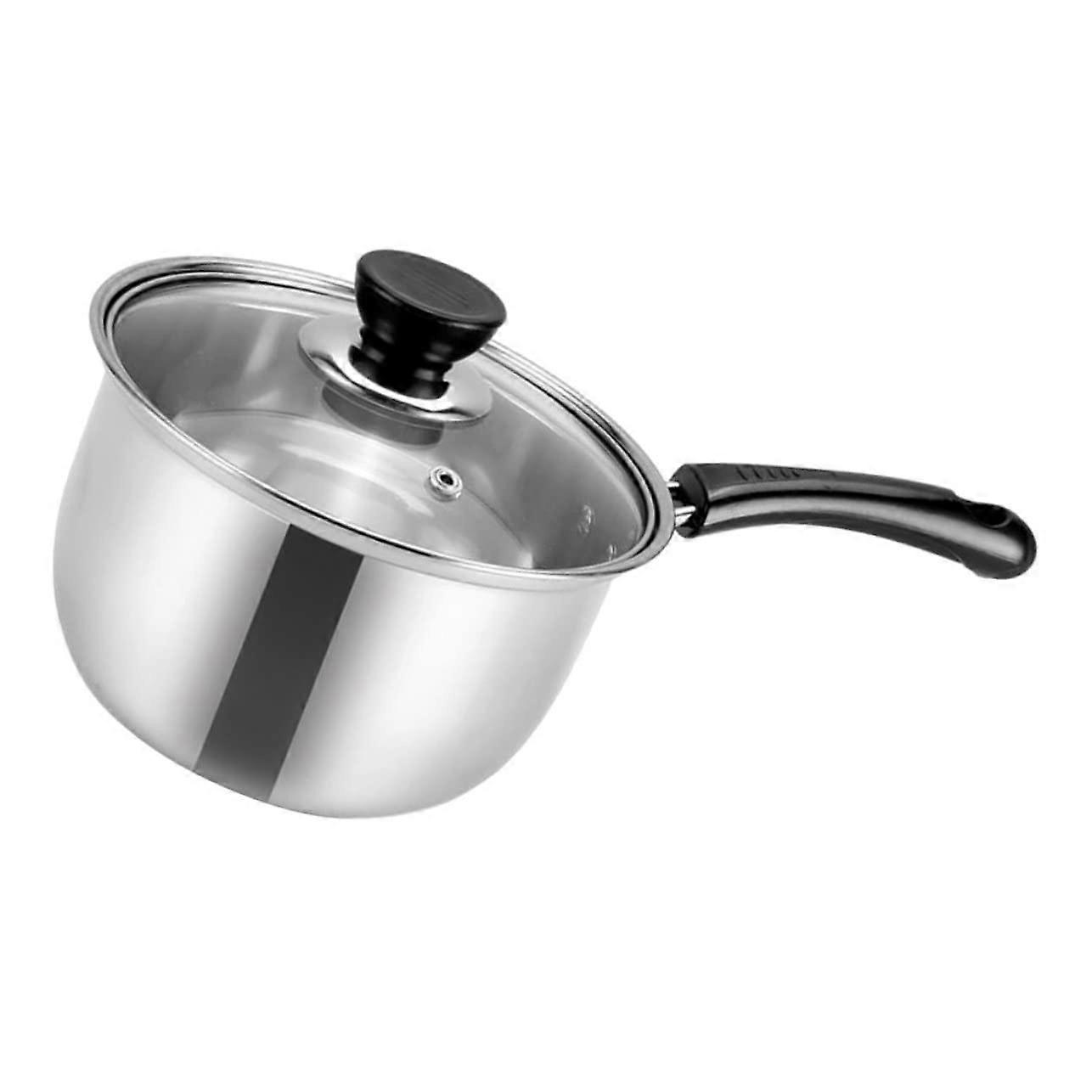 Multifunctional Milk Pan 15 L NonStick Coating with Lid Ideal for All Hob Types Food Heating Pot for Milk Sauces and Soups