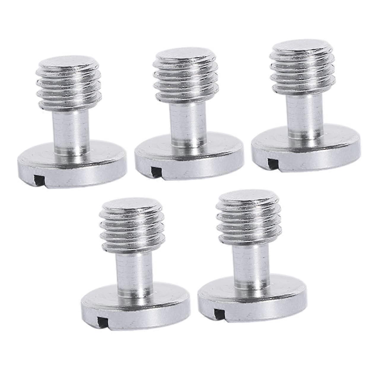 5 nickelplated quickrelease camera screws for DSLR and video tripods