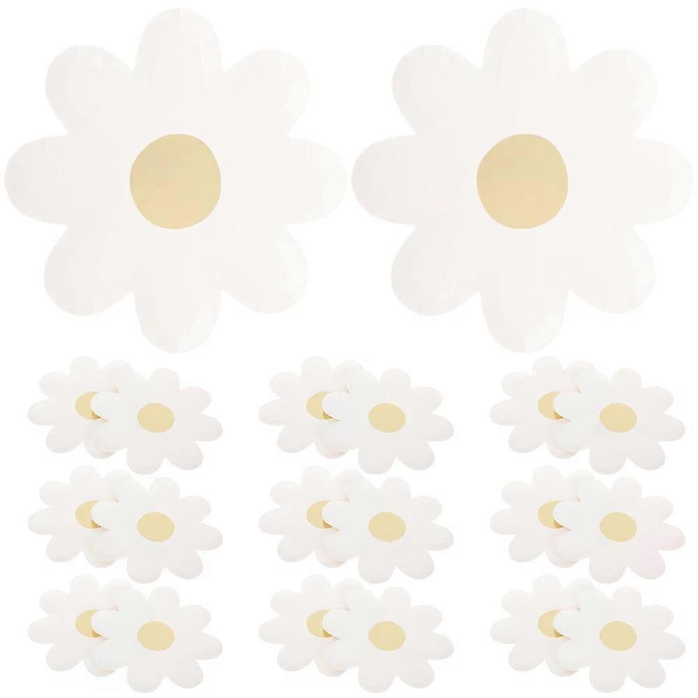 Disposable Plates, 20Pcs Flower Shape Disposable Dinnerware Tableware for Parties & Gatherings