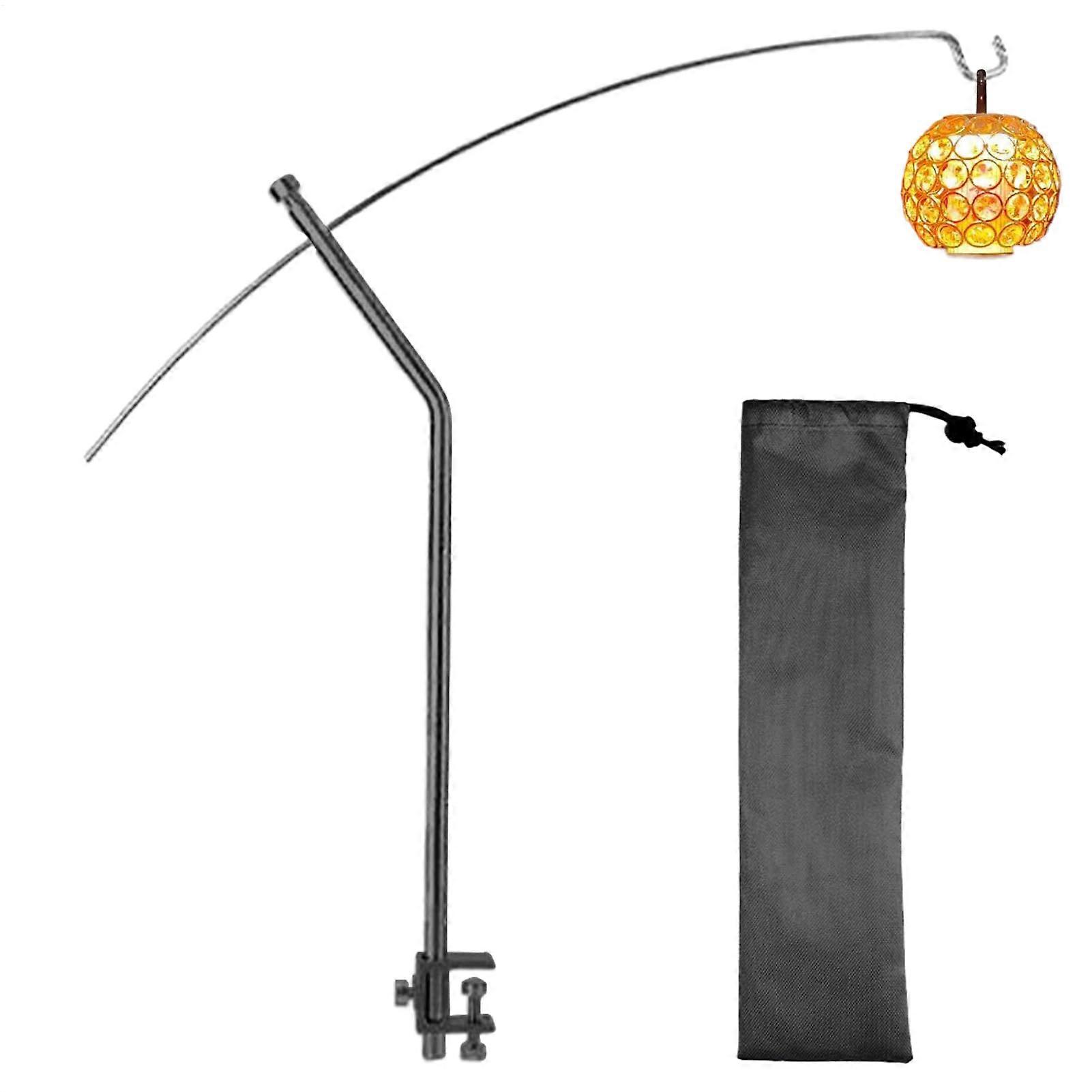 Portable Folding Light Pole, Aluminum Alloy, Stainless Steel Adjustable Height Stand