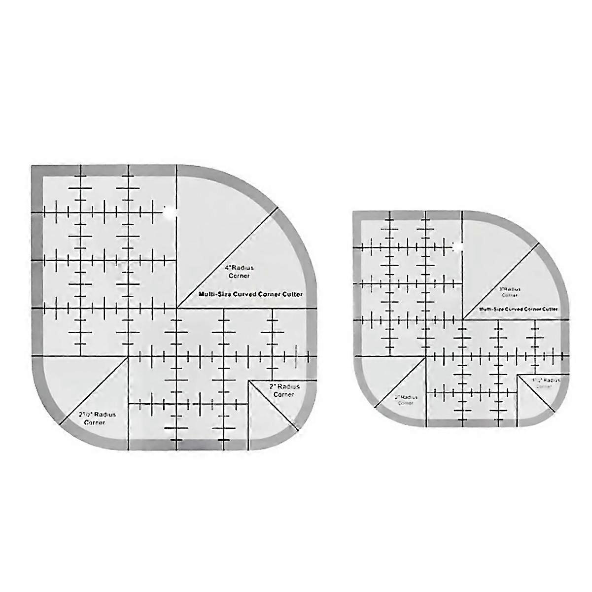 For Curved Corner Cutter Ruler Diy Crafts Patchworks Sewing Ruler