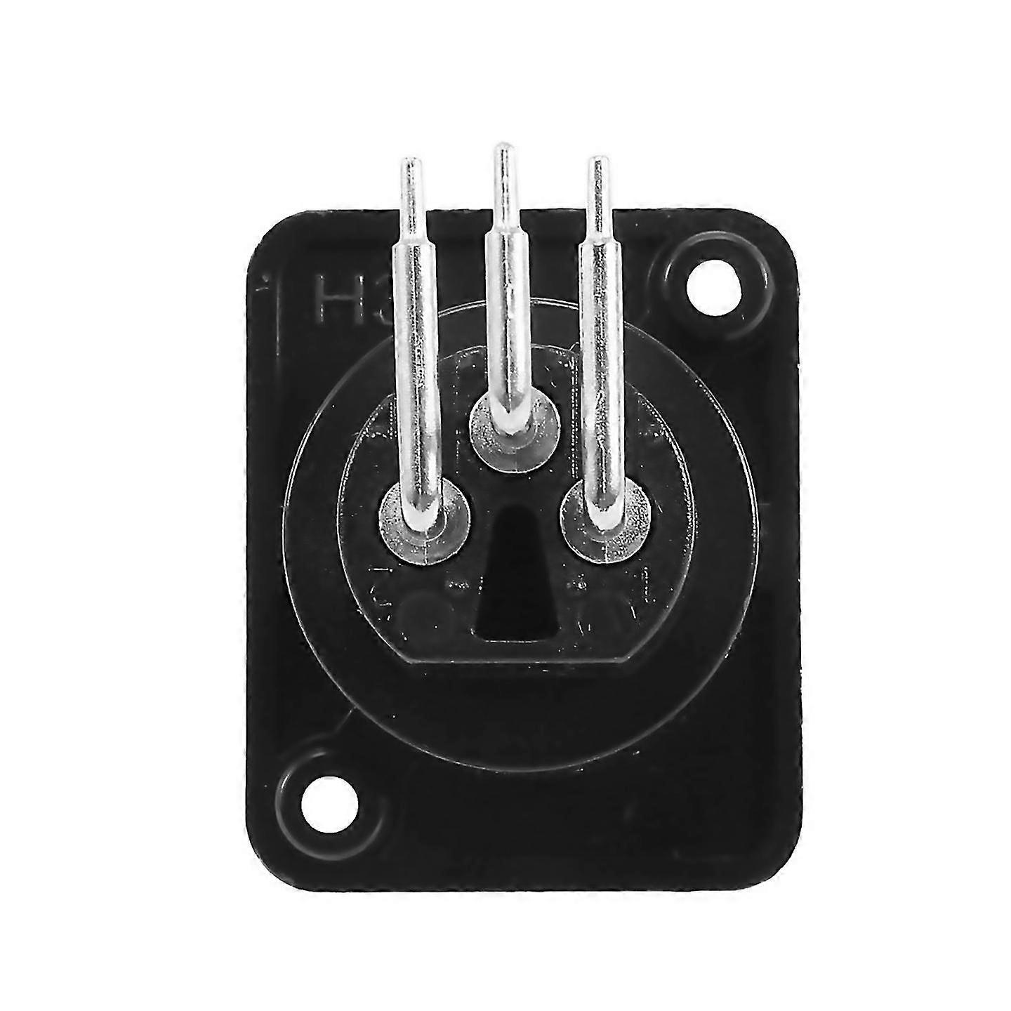 For 10pcs Xlr 3pin Female Jack Panel Mount Chassis Pcb Socket Connector Fruugo Uk Black