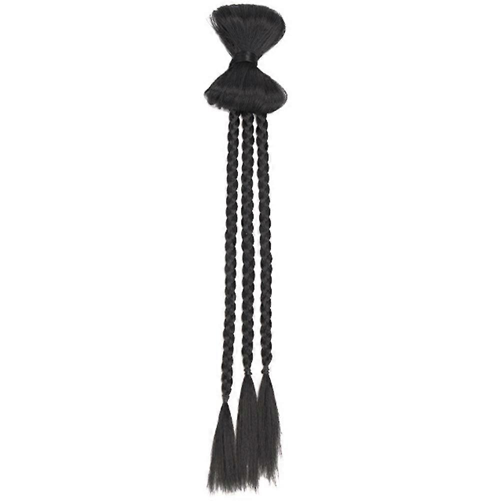 Braided Ponytail Extension Made of High Temperature Silk Black Color For Decorate Use 23.6 Inches