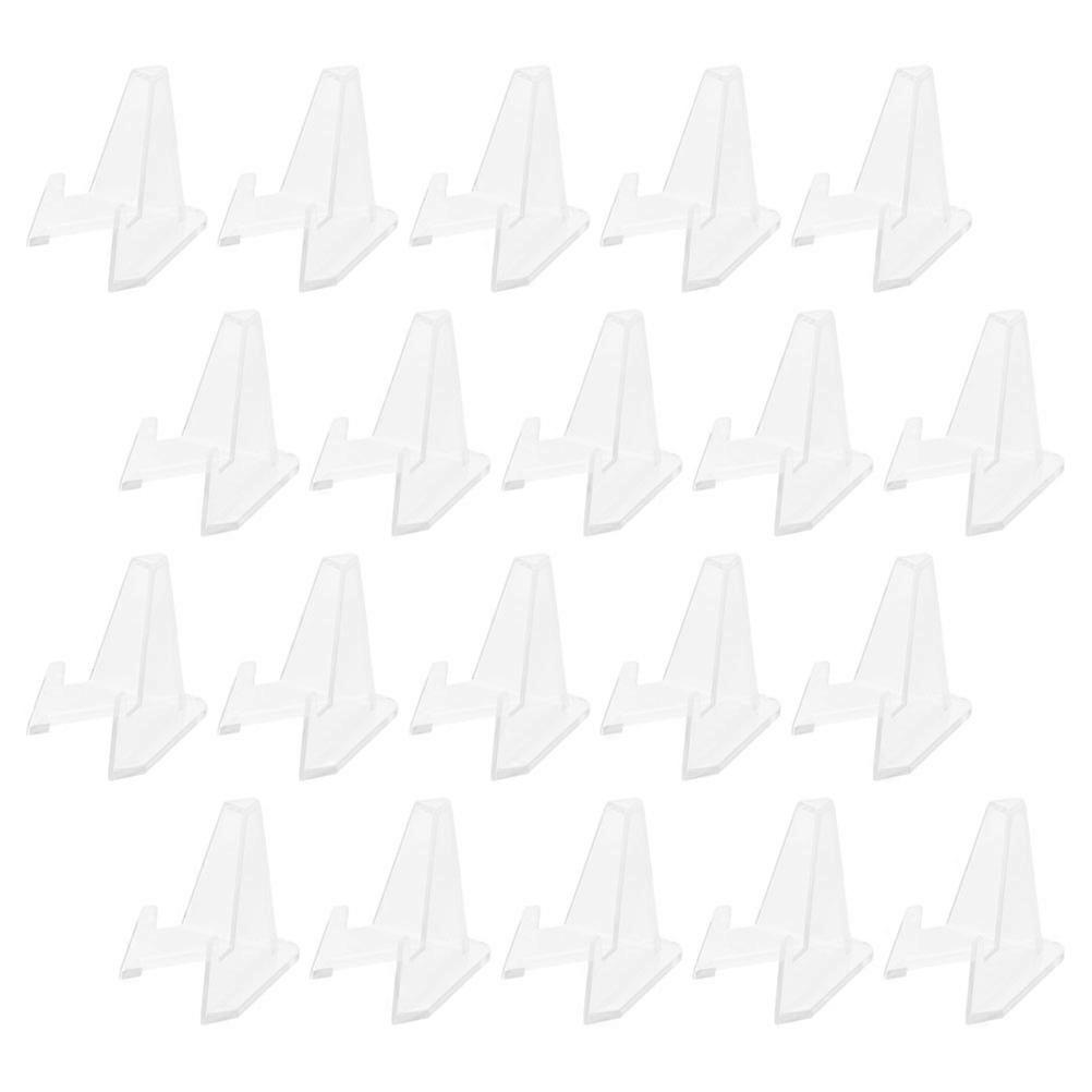 Acrylic Easel Stands for Coin Display, Mini Art Easel, Card Holder, Transparent Picture Display Stands for Weddings, Events, Offices