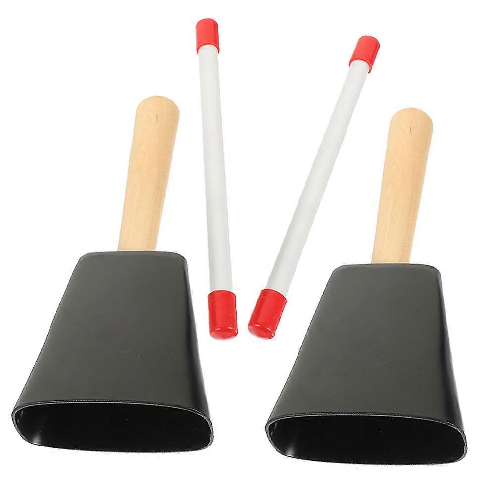 Cowbell with Handle Metal Noise Maker for Sports Cheering, Music Performance, Parties & Classroom Activities
