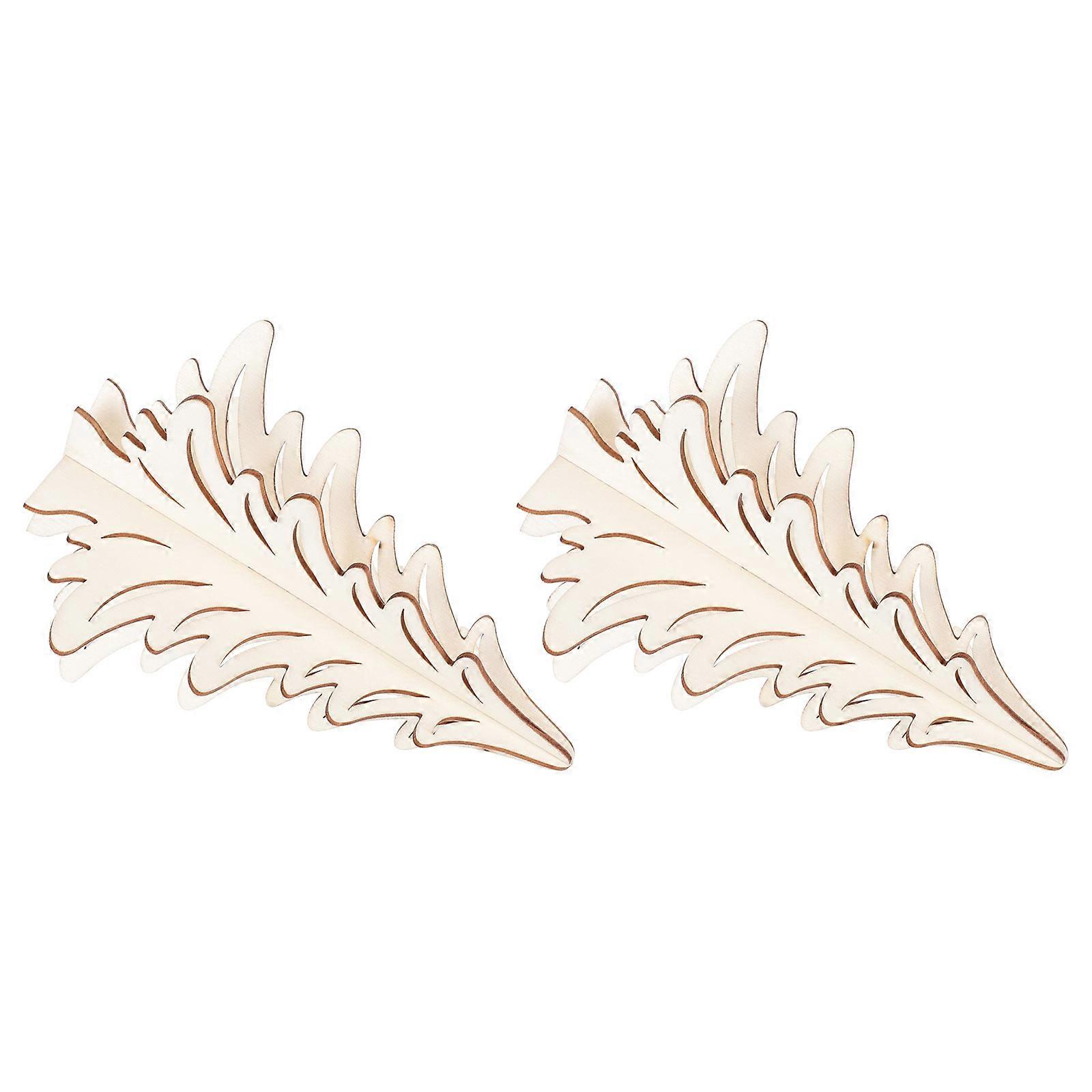 Creative Christmas Tree Shape Ornaments For Home Decor With Khaki Color Features 2Pcs