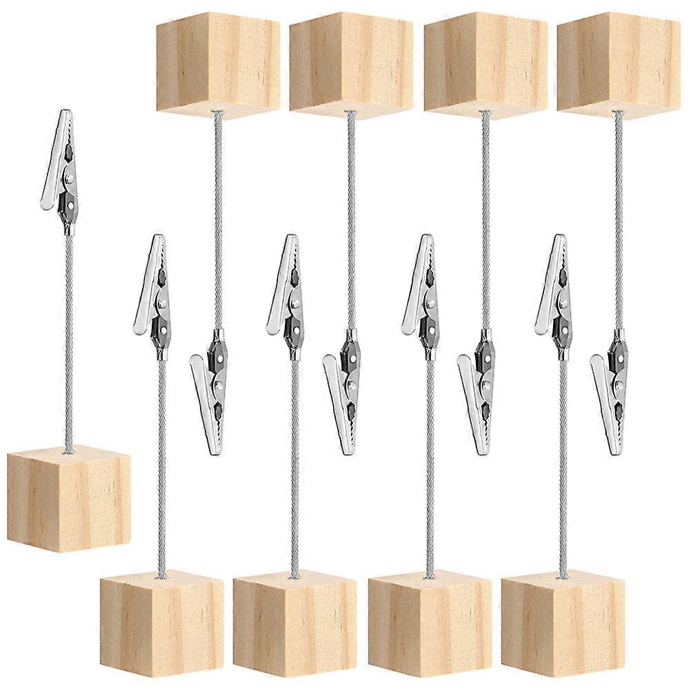 Wooden Base Picture Holder Clips   Multi Functional Tabletop Memo Clips for Photos, Business Cards, and Displays   Event and Home Use