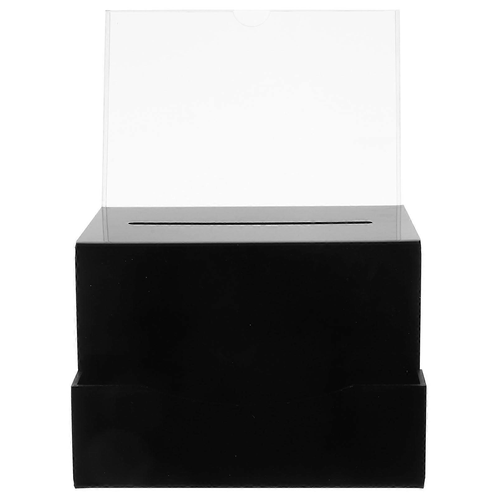 1 Set Voting Box with Lock for Fundraising Suggestion Ballot Comment Donation