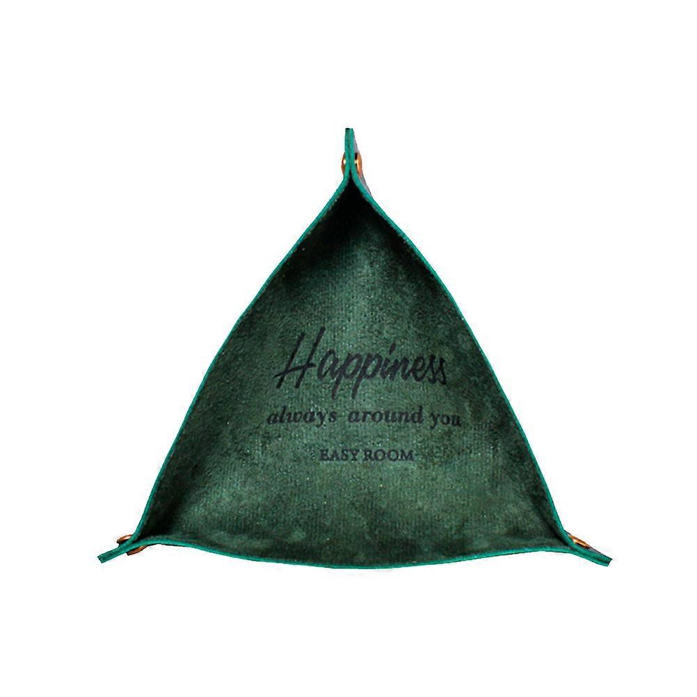 Green Triangle Storage Box for Jewelry Cosmetics and Sundries Durable Lightweight 1PC
