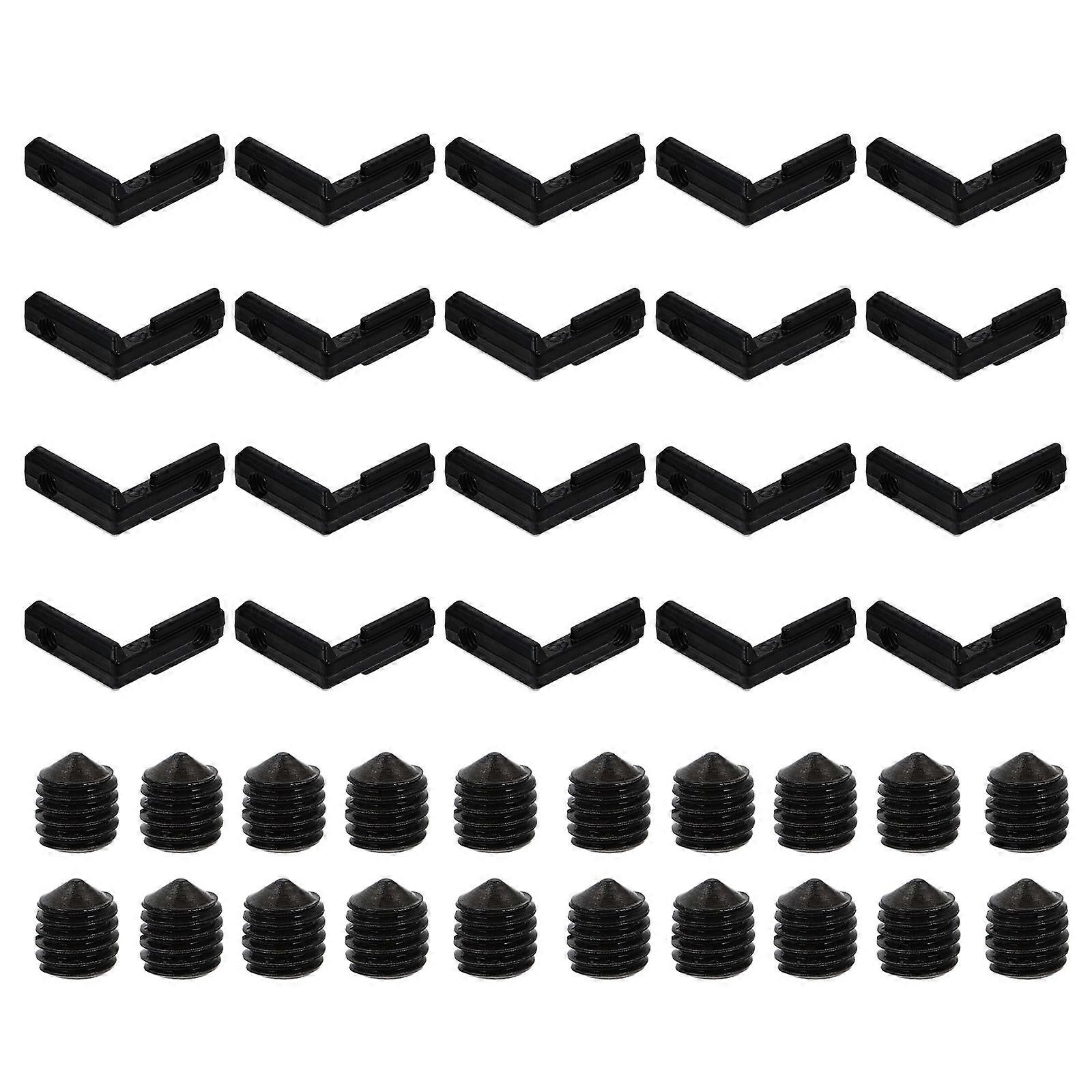 Furniture Corner Connectors 20Pcs Aluminum Joint Brackets For Chairs Tables Cabinets