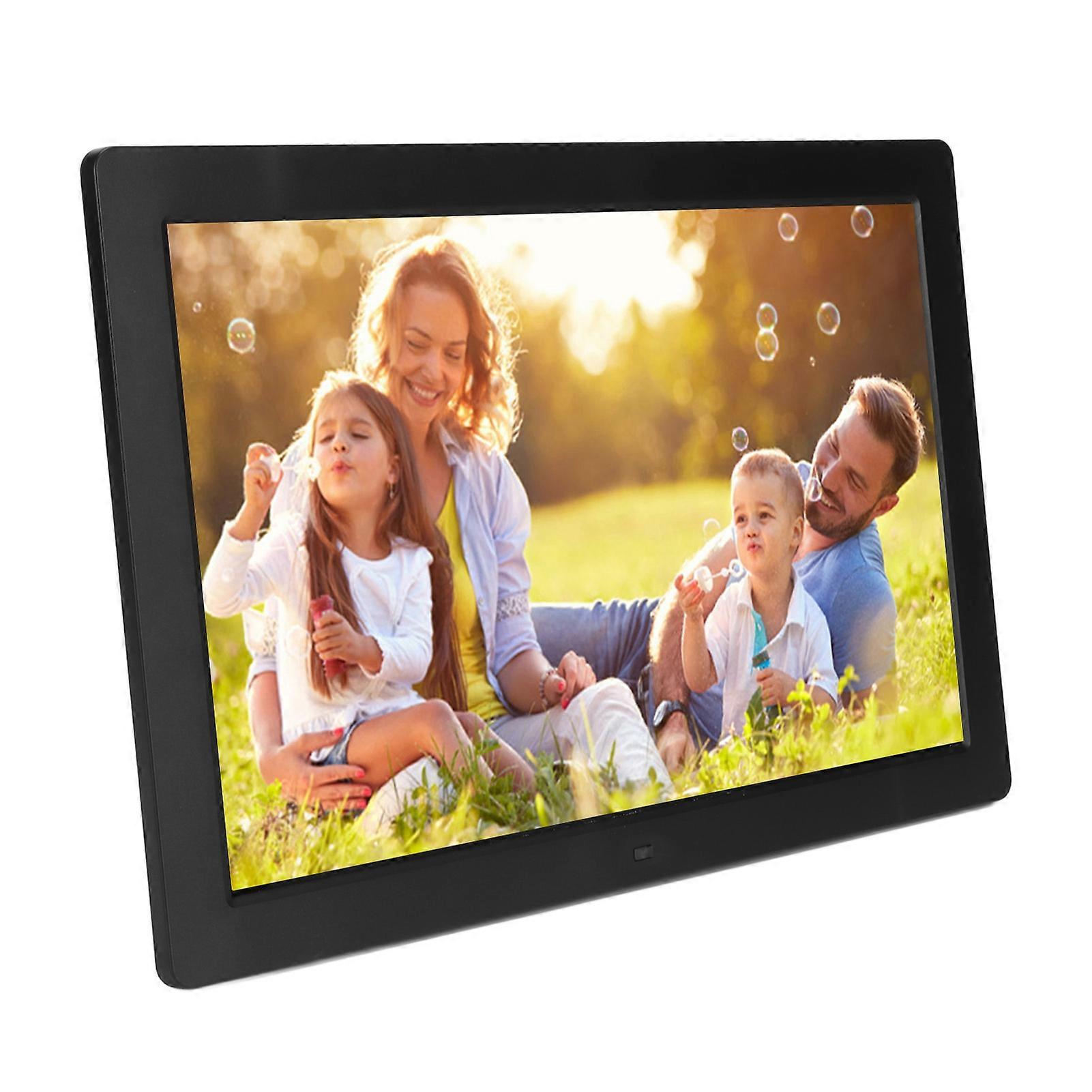 Digital Photo Frame 15.4 Inch LED Display Support Video Sound Picture Electric Photo Album with Remote Control 100‑240V US Plug 