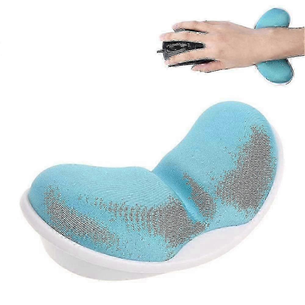 Memory Foam Mouse Wrist Rest Pad Anti-skid Mousepad, Light Blue