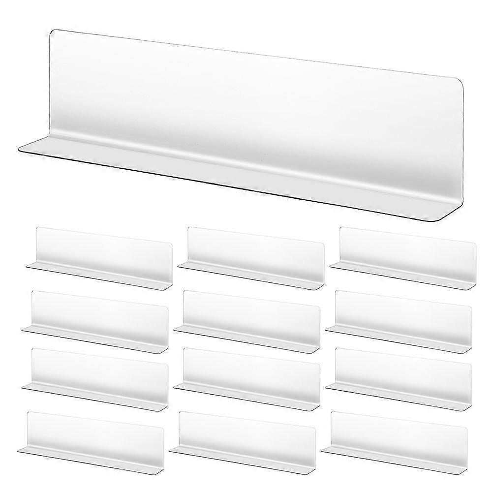 20pcs Clear Shelf Separators For Closet Organization L-Shaped Closet Dividers Reusable Plastic Dividers Supermarket Shelf Dividers L Shaped Shelf Sepa