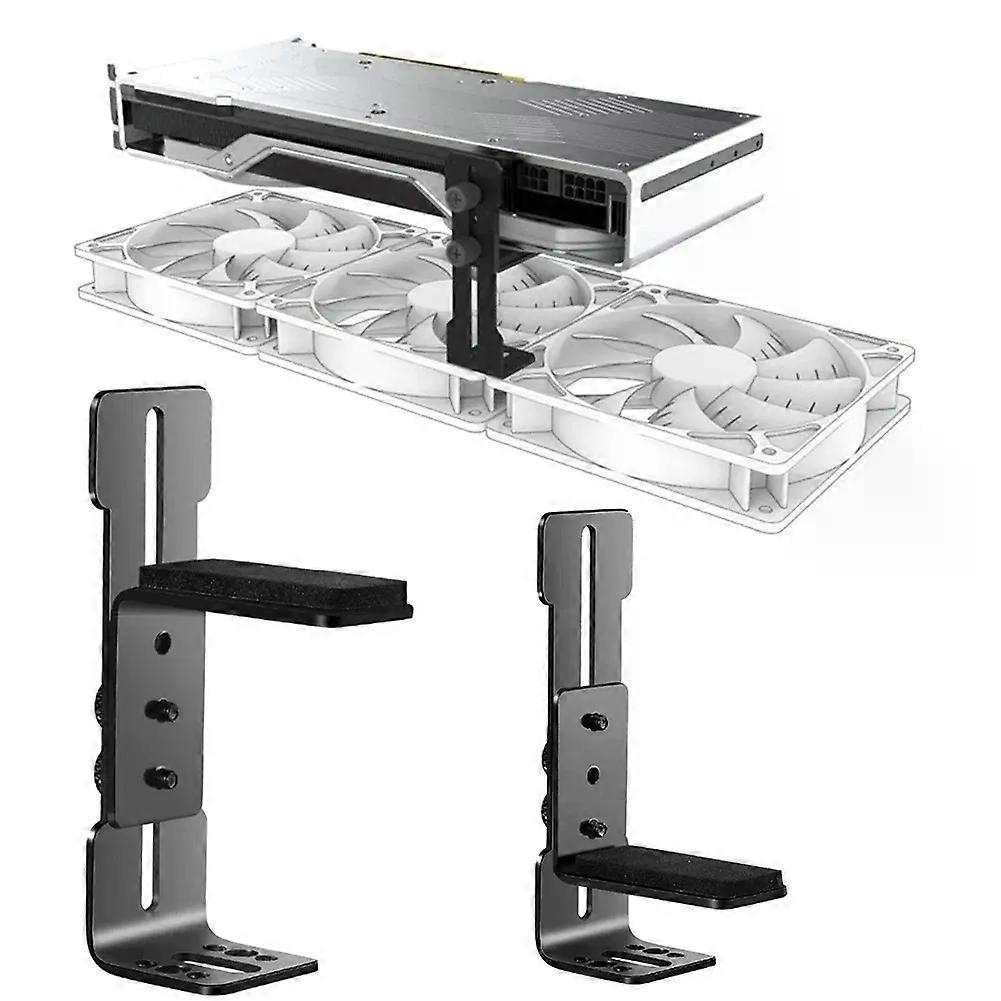 Chassis 12cm Fan Position Stainless Steel Computer Graphics Card Holder Prevent Sagging GPU Support Brace for RTX 4090 4080 4070