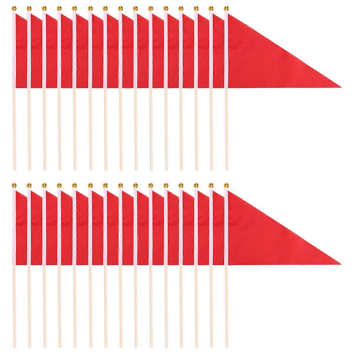 30Pack Pennant Flags Small Mini Hand Held Pennant DIY Graffiti Flags