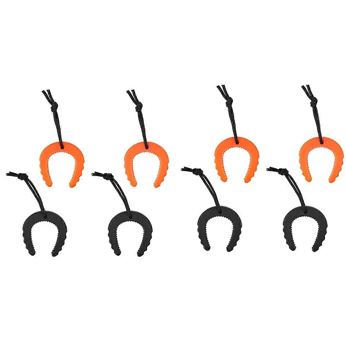 Door Stopper Wedge,Durable Door Stoppers & Wedges 4 Black & 4 Orange