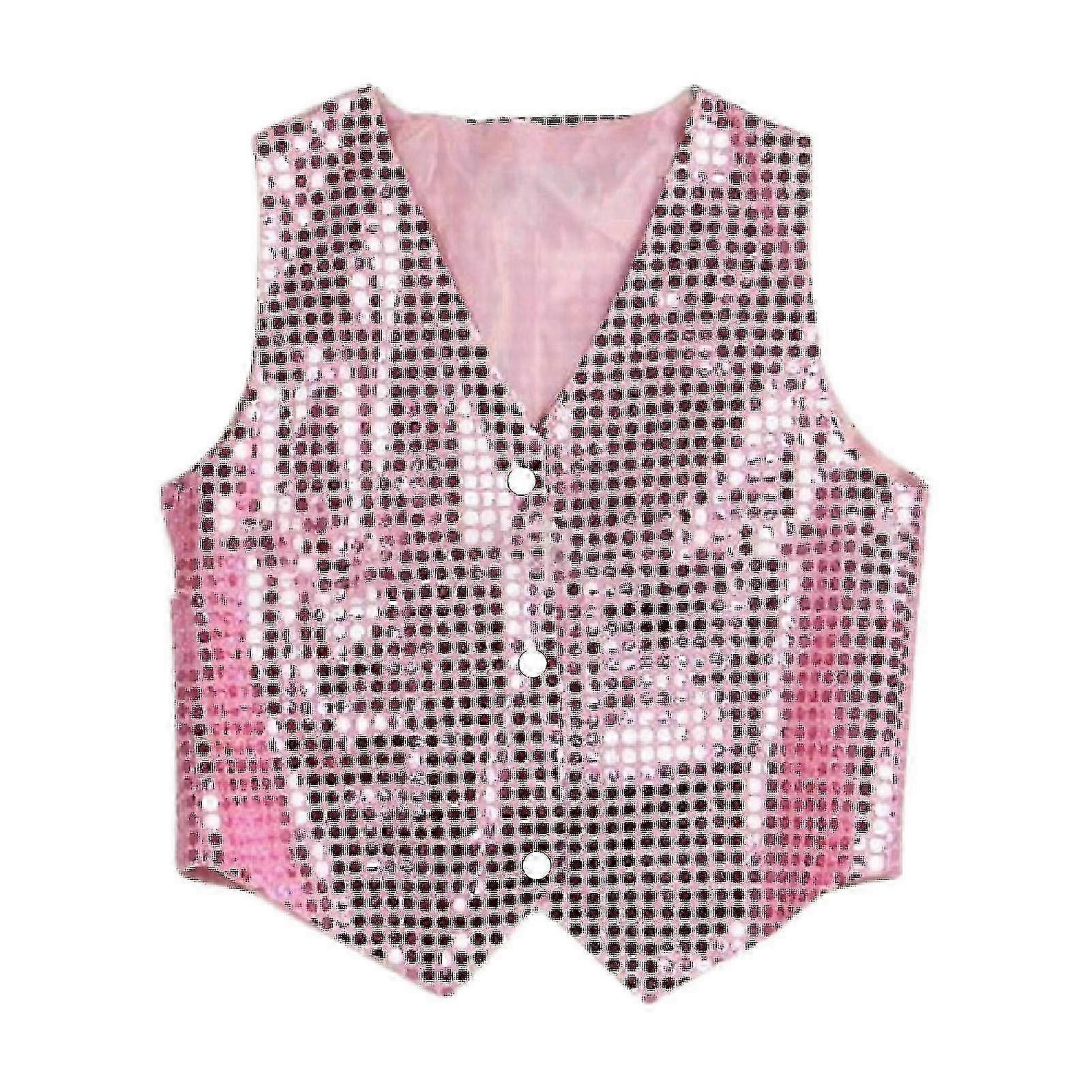 Costume coloré paillettes paillettes sans manches Gilet sans manches pour enfants pour la fête