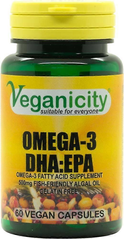 Veganicity Omega-3 DHA:EPA 500mg 60 Vcaps - 4 Pack