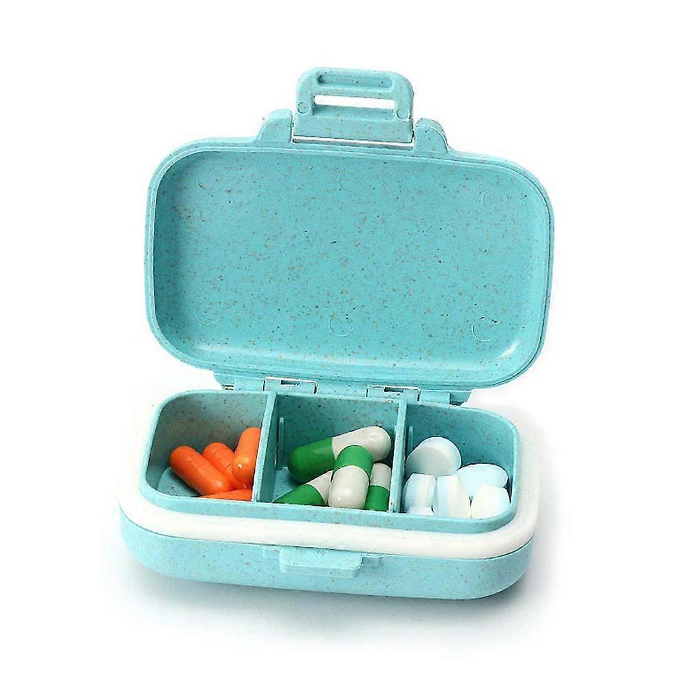 Portable Pill Case 3 Compartment Travel Vitamin Divider Container Storage Box