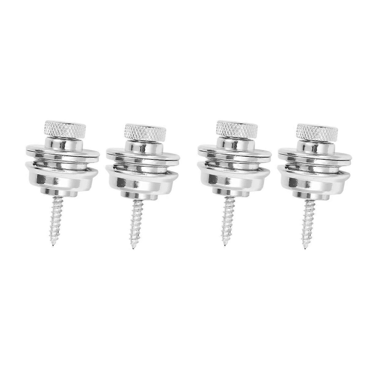 4Pcs Non-Slip Guitar Strap Lock Guitar Belts Buckle Button Thread for Acoustic Electric Bass Guitar