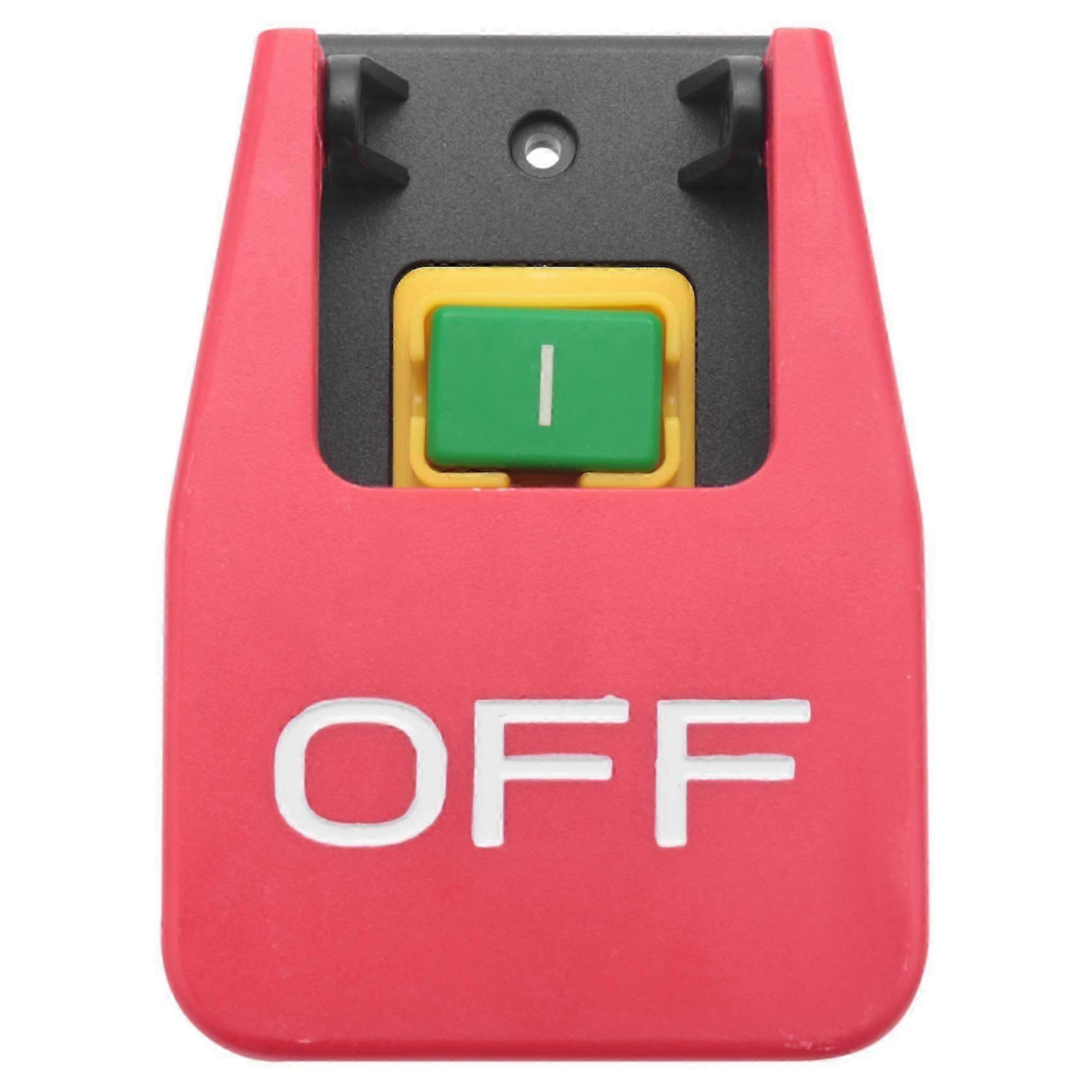 Off-on Red Cover Emergency Stop Push Button Switch 16a Power-off/undervoltage Protection Electromagnetic Start Switch