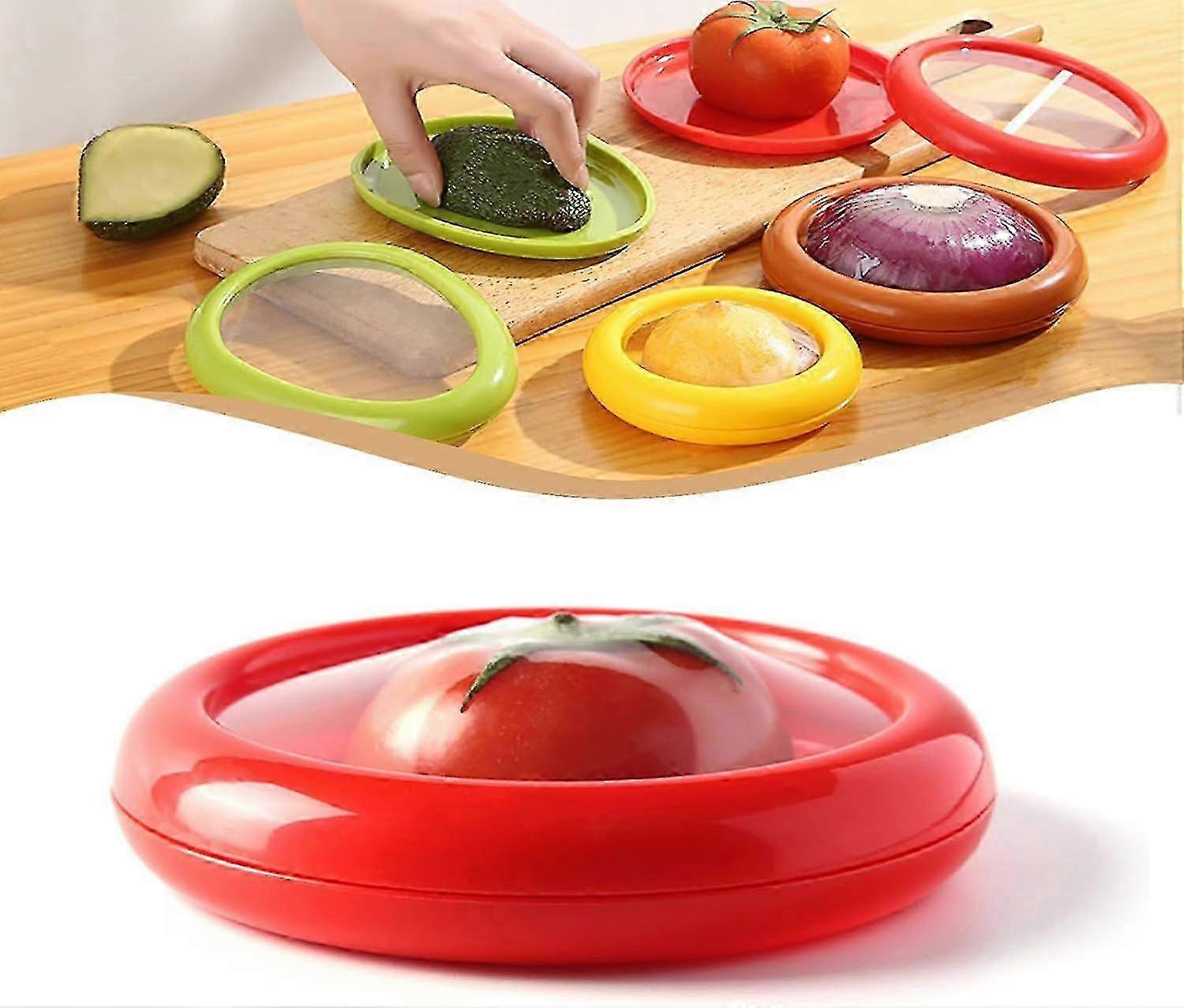 Silicone Fruit Storage Box, 1pc, Red
