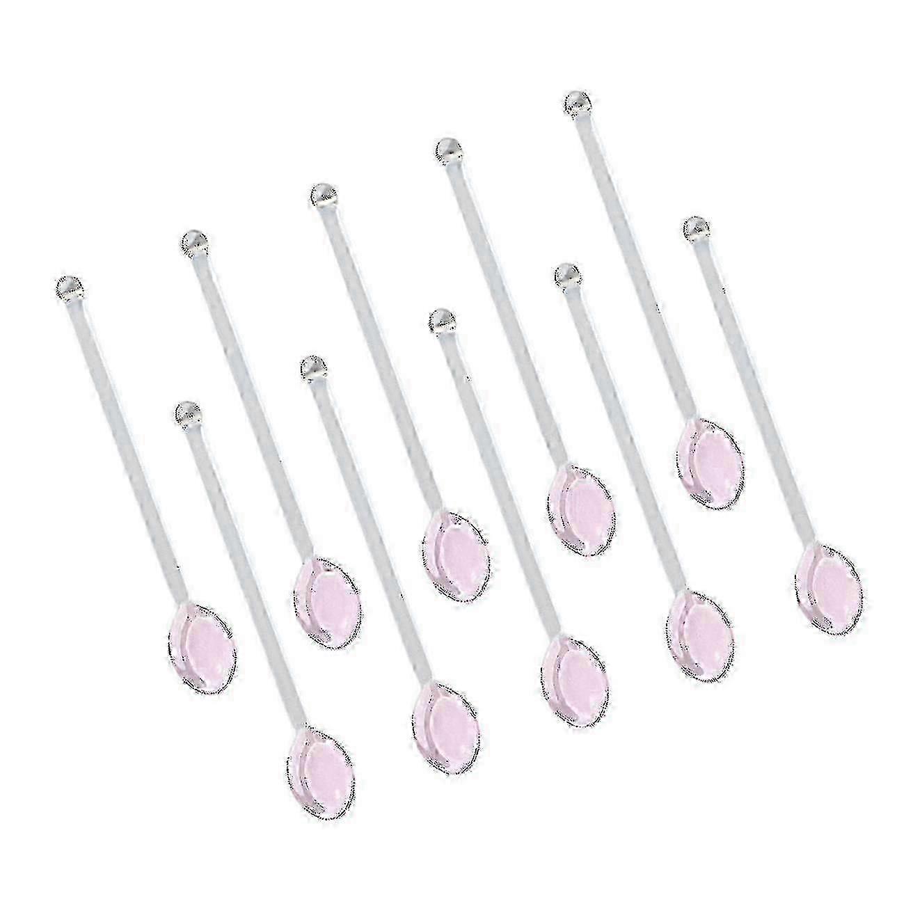 Glass teaspoons, 10 pieces, temperature-resistant, easy to stir and suitable for multiple scenarios