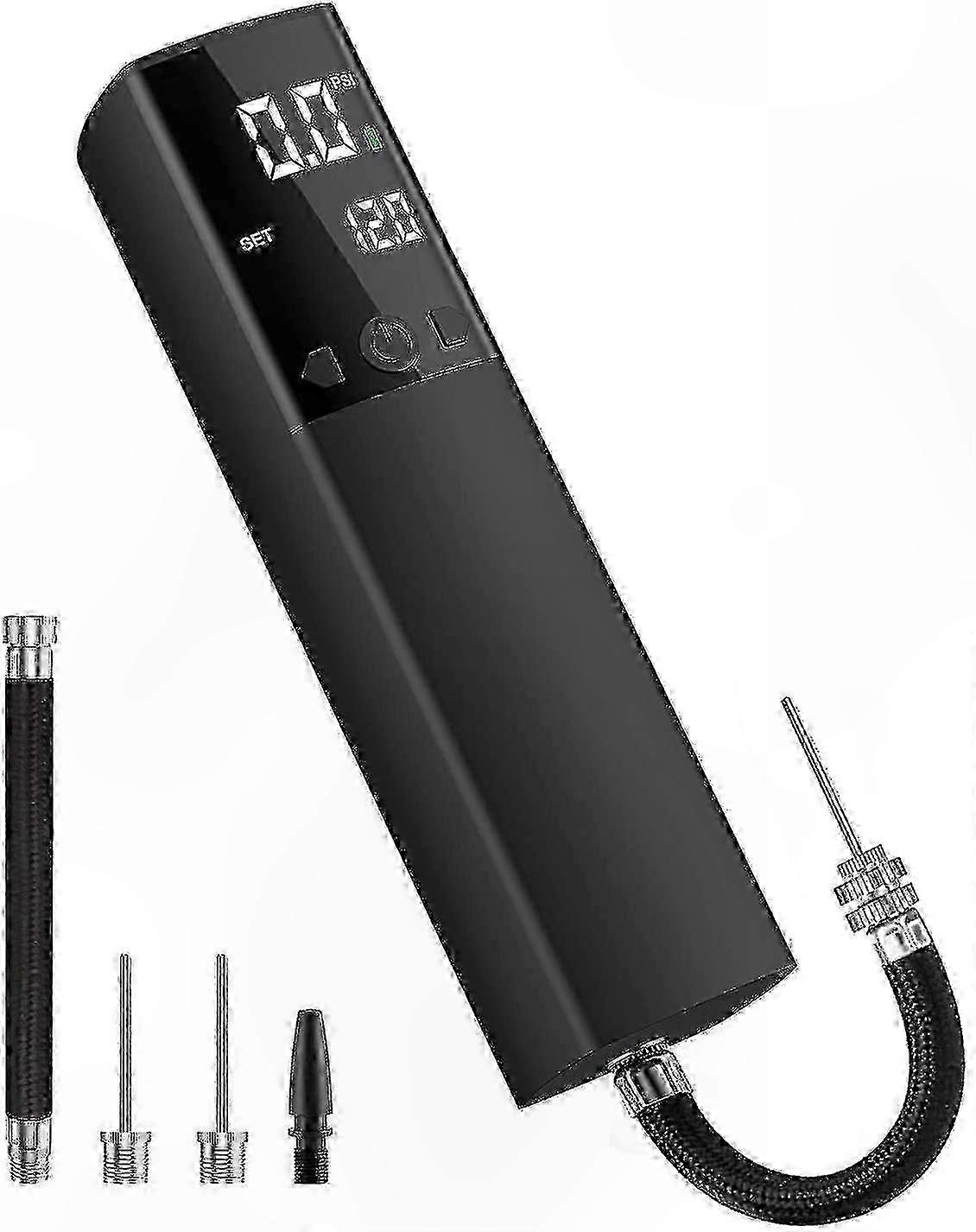 Portable Electric Air Pump with Digital LCD Display and Precise Pressure Gauge for Sports Balls Inflation