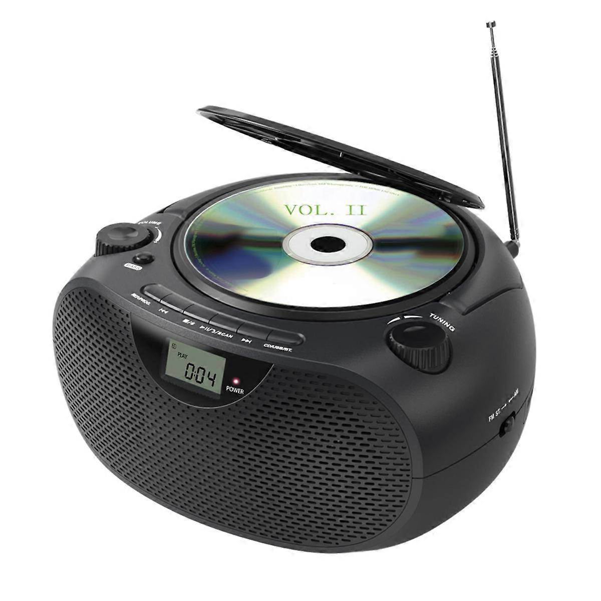 Portable CD Player with Bluetooth AM/FM Radio USB Port CD Player Stereo Sound Speaker Home MP3 CD Player