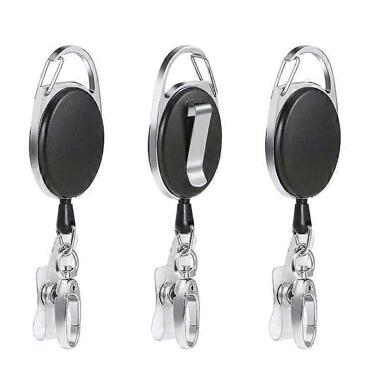 Keychain - Retractable Reel Length 68 cm with Reinforced Spring and Durable Cord, for ID C