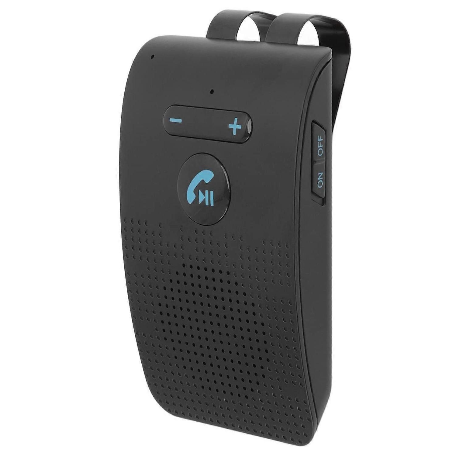 Handsfree Bluetooth for Phone Car Kit, Wireless Bluetooth Car Speaker Auto Power On Navigation Assistant Car Visor Bluetooth Receiver with Back Clip,