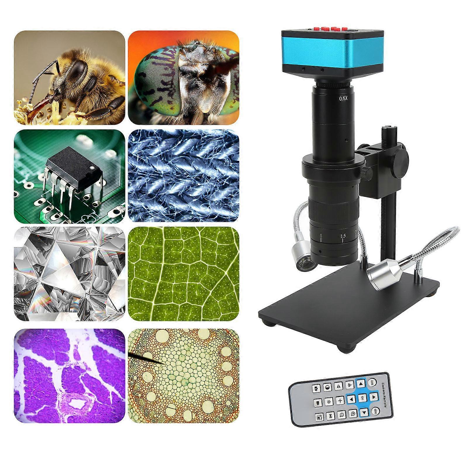 12MP USB Microscope Camera Kit with 180X C Mount Lens, 4K US Plug