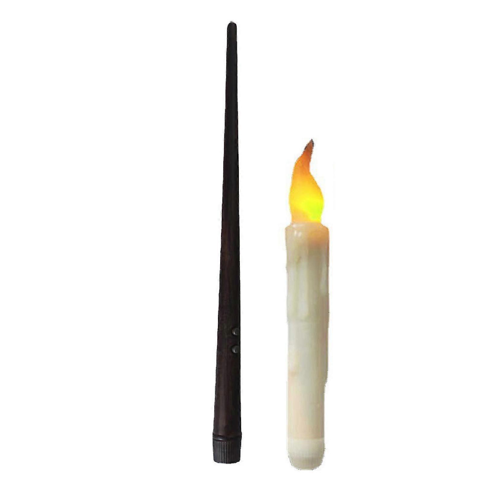 Floating LED Candles With Magics Wand Flickering Warm Light Battery Powered for Indoor Party Decor
