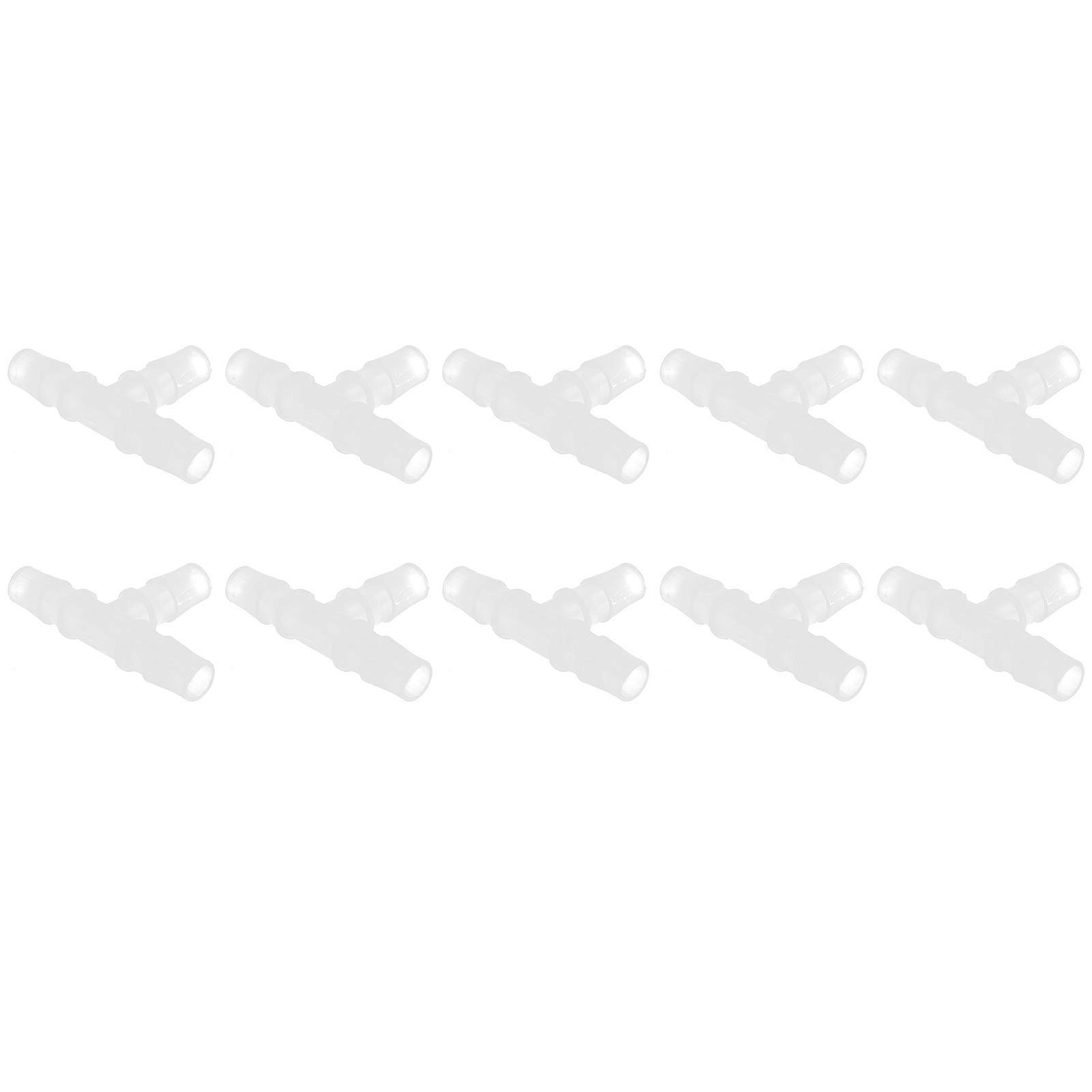 10Pcs 3 Way Plastic Fitting Pressure Temperature Proof T Shaped Tee Barb Fitting