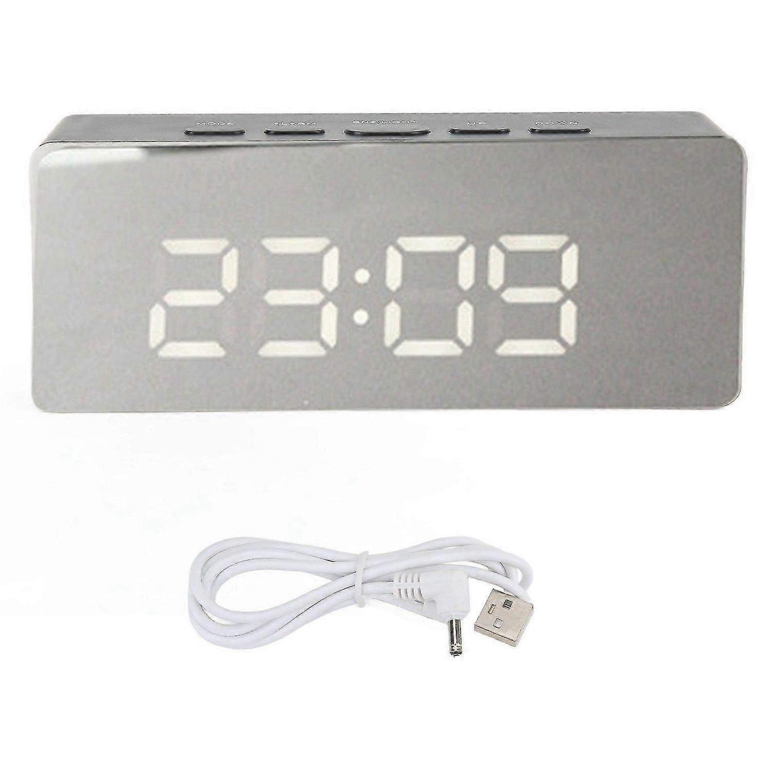 2025 Latest Model Digital Clock LED HD Large Screen Display Mirror Technology