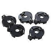For Cr2016 2025 2032 Coin Cell Button Battery Holder Socket 5 Pcs Black