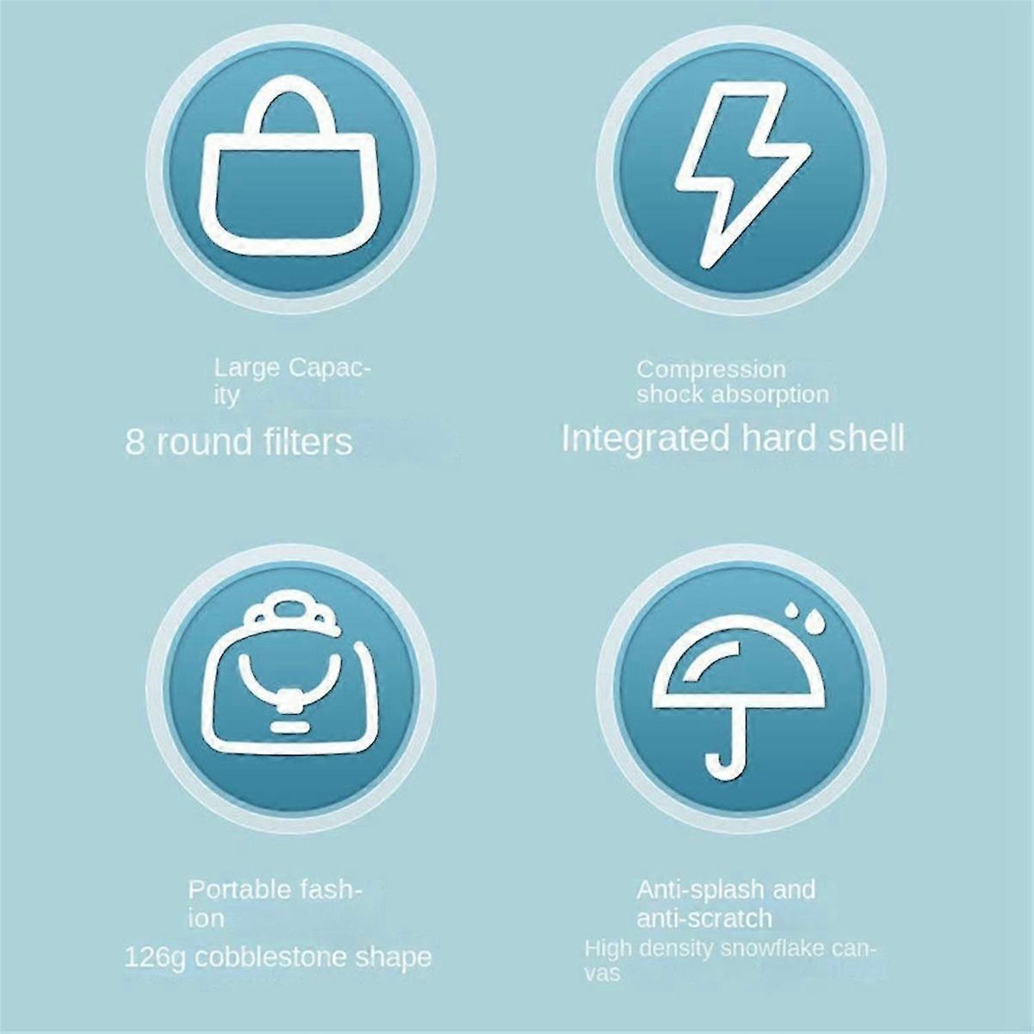 8 Pockets Multifunctional Circular Lens Filter Protector Storage Case Bag Cover Box for 95mm and Below Lens Filter