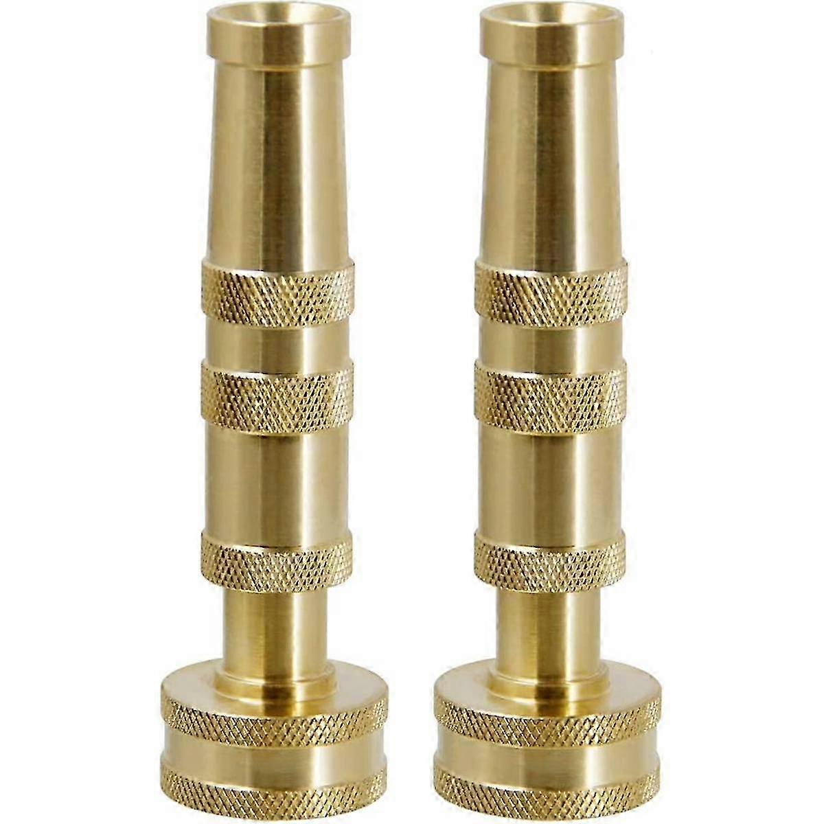 2025 Heavy-Duty Brass Adjustable Twist Hose Nozzle, 2 Pack