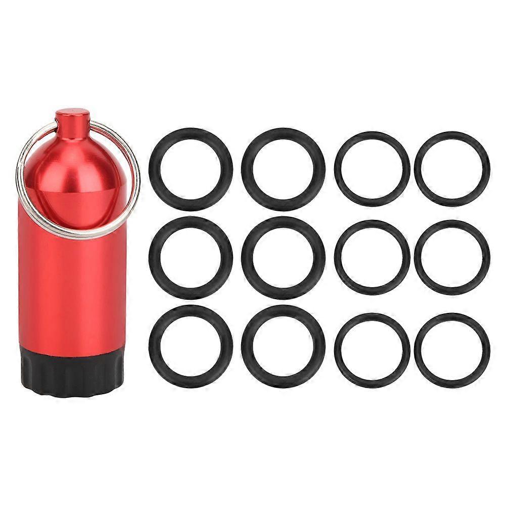 Diving Cylinder Valve Sealing Ring O Rings Mini Cylinder Storage Bottle OR MT02(Red )