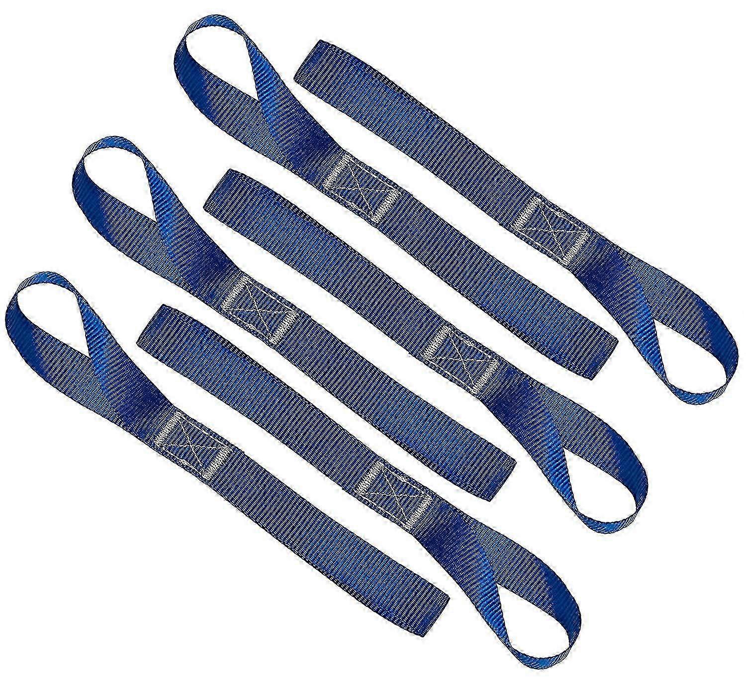 Soft Loop Tie Down Straps - 1,500 Load Capacity- 6 Pack - Loops For Dirt Bikes,blue
