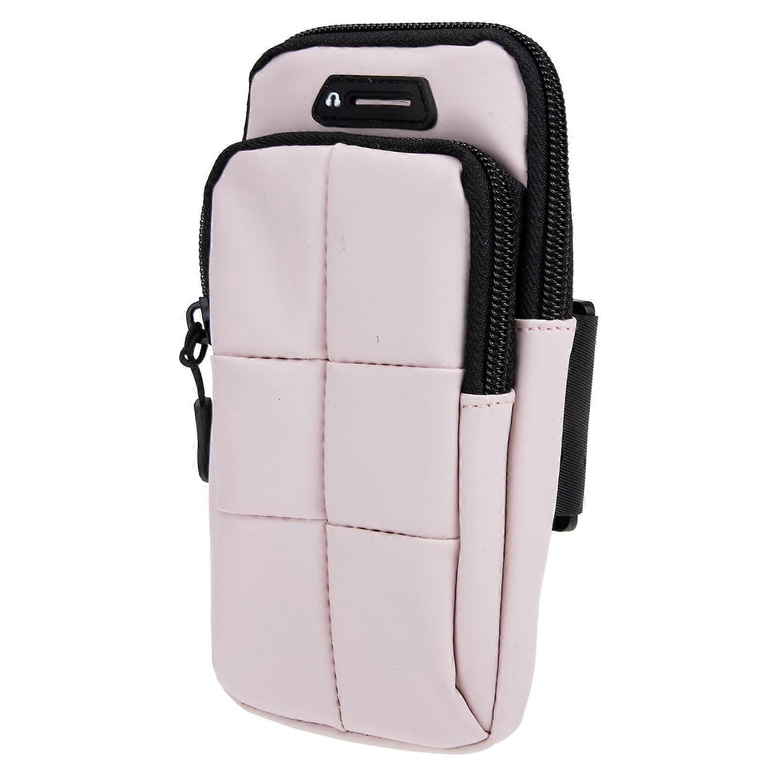 Cell Phone Armband Storage Bag for Workout Use Pink Running Sleeve