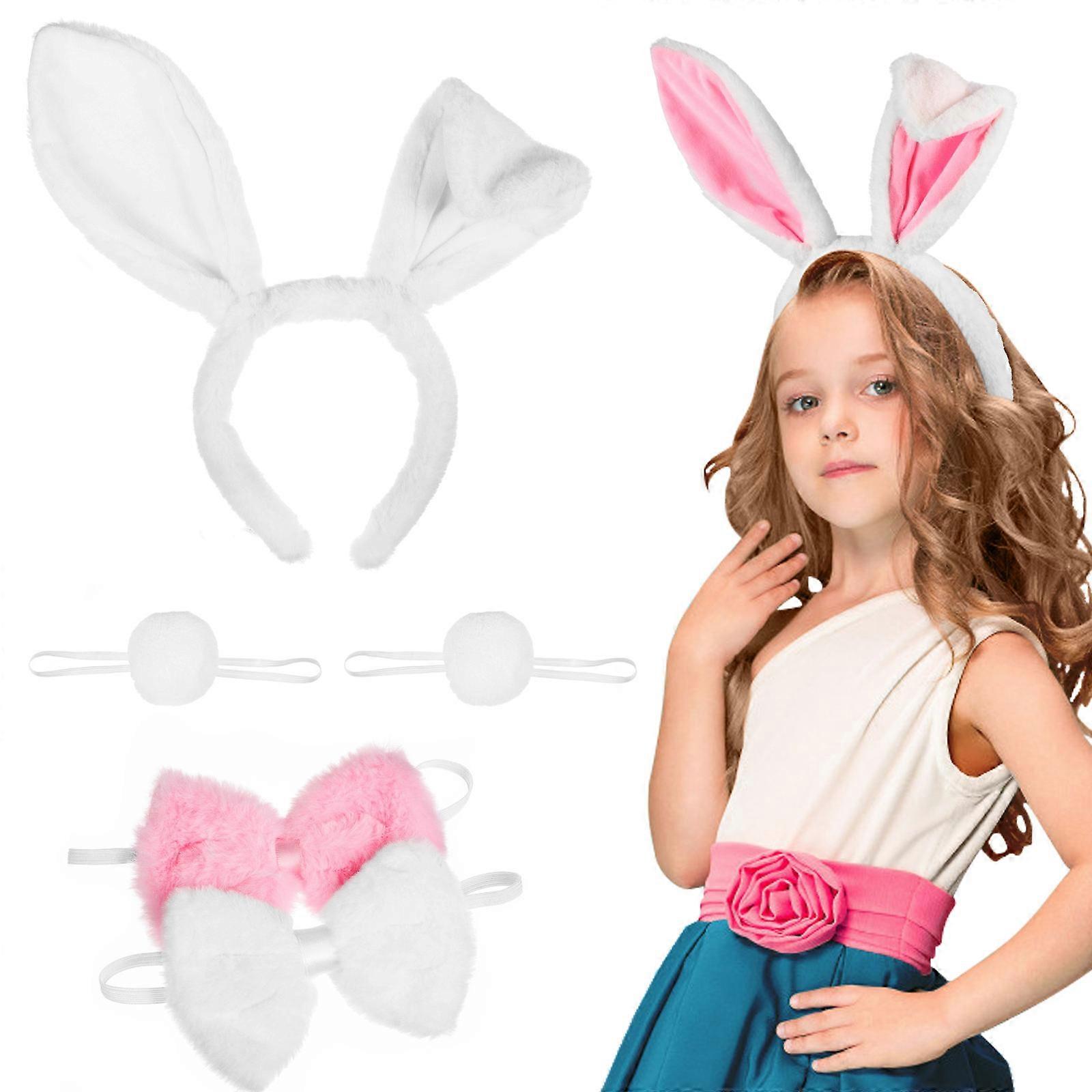 Assorted Color Rabbit Ears Headband Set Bunny Cosplay Set 1 Kit