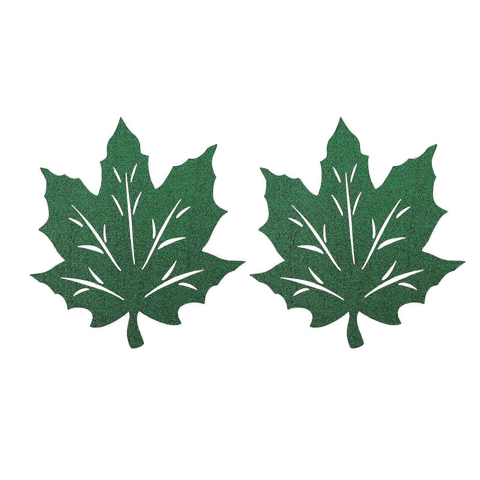 Thanksgiving Placemats Tabletop Placemats for Dining Use 2Pcs Green