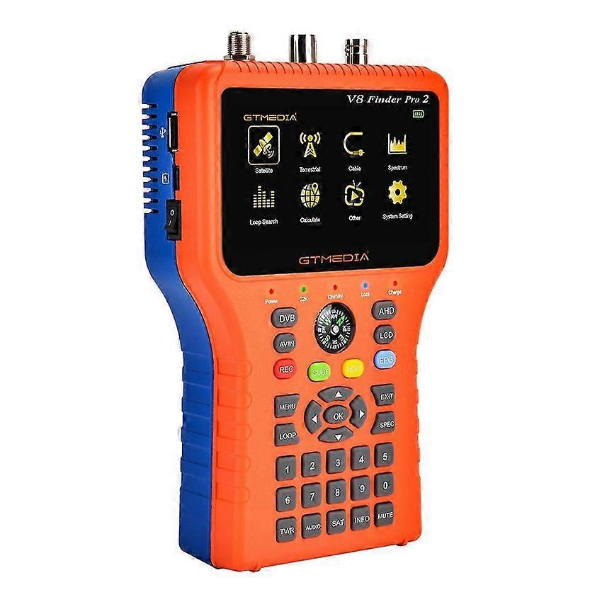 V8 Finder Pro TV Signal Meter DVB-S S2 T T2 C Receiver 4.3 Inch LCD H.265 Auto Angle 4000mAh Battery