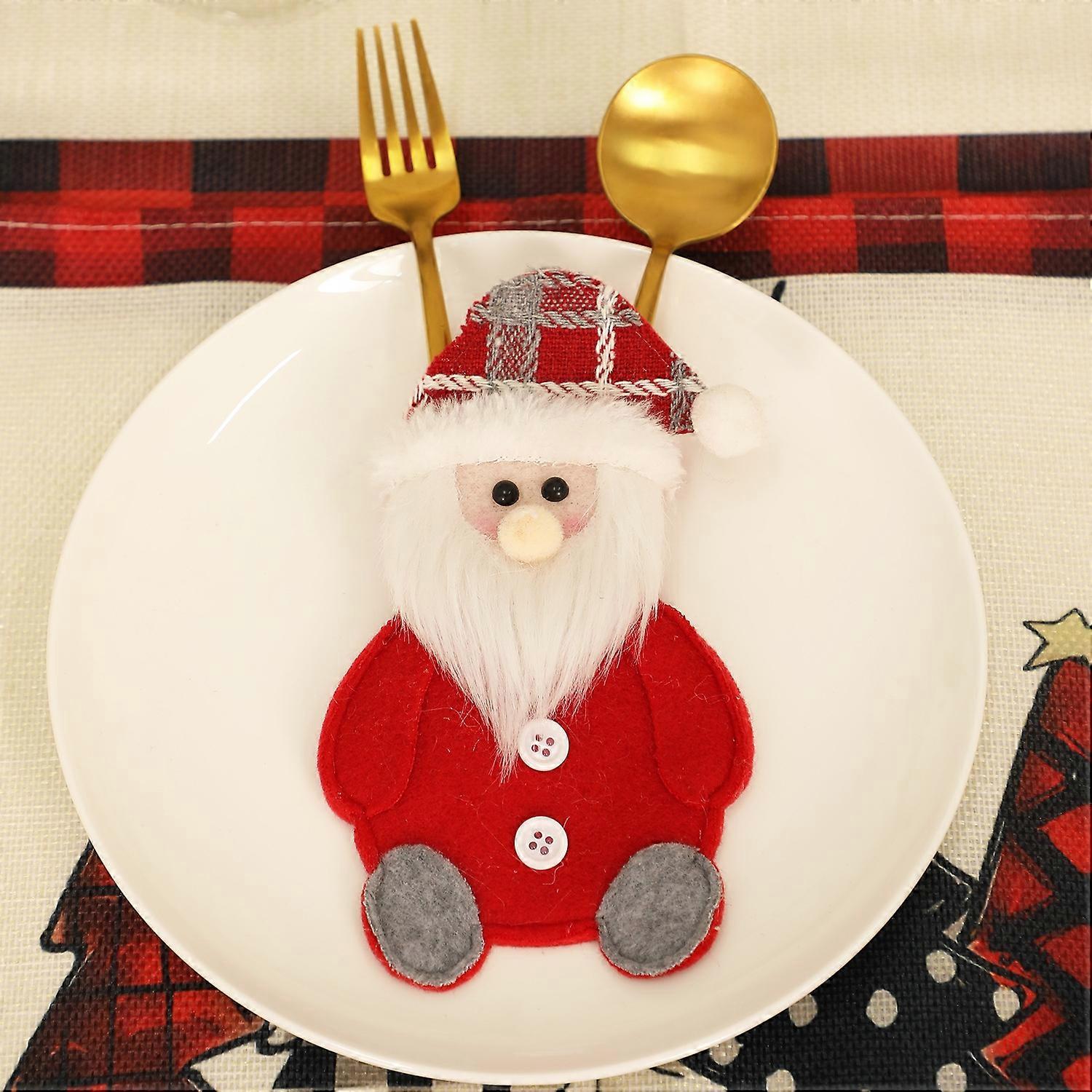 Christmas Table Decorations Home Cartoon and Fork Cover