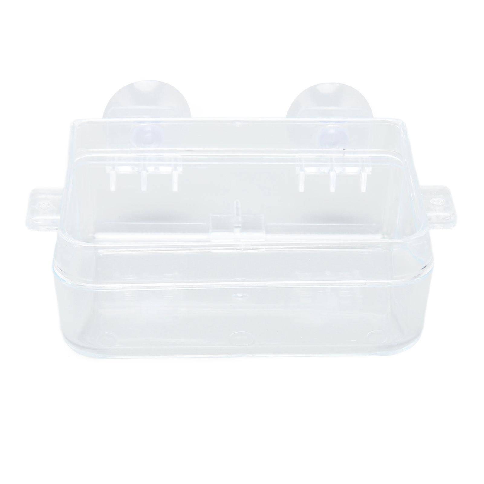 Reptile Feeder Cup Prevent Escape Transparent Reptile Feeding Dish with Suction Cup for Lizard Gecko Bearded Dragon S