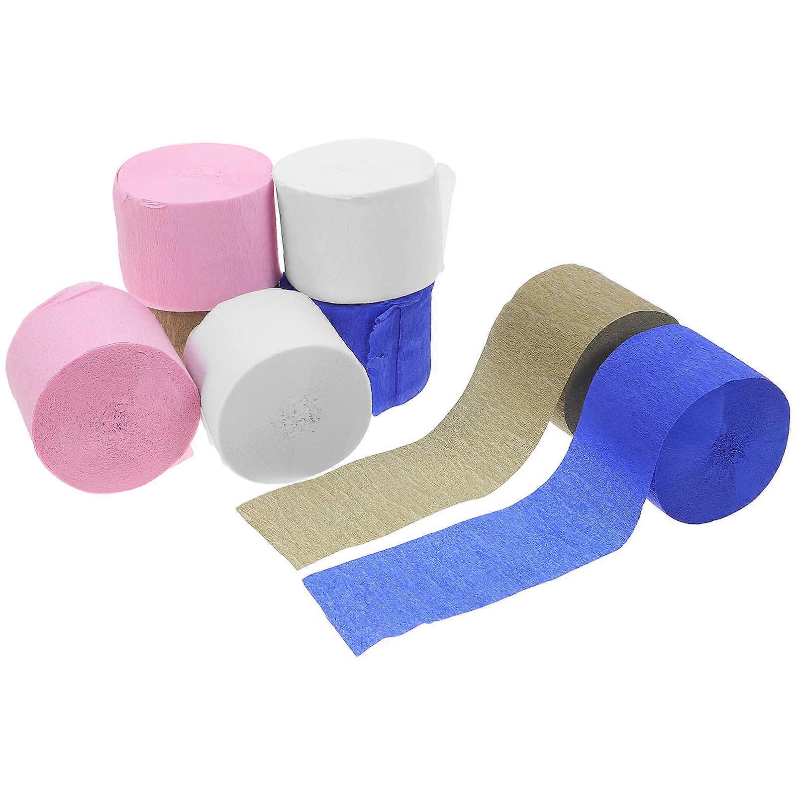 Versatile Crepe Paper Rolls for Baby Shower Decoration 8 Rolls Pack