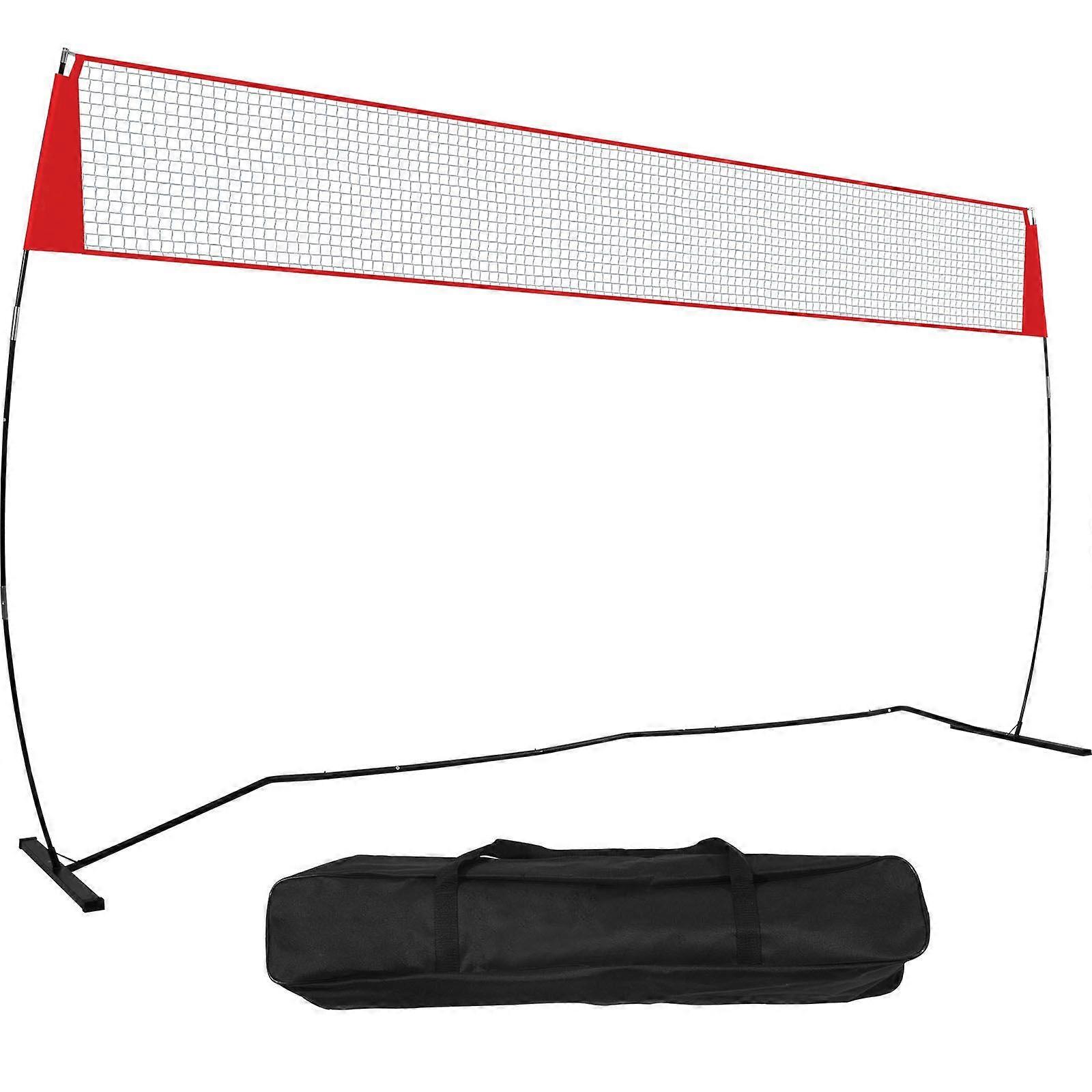 Filet d’entraînement de volley-ball autoportant pour une utilisation intérieure ou extérieure, système de filet portable à hauteur réglable avec sac de transport