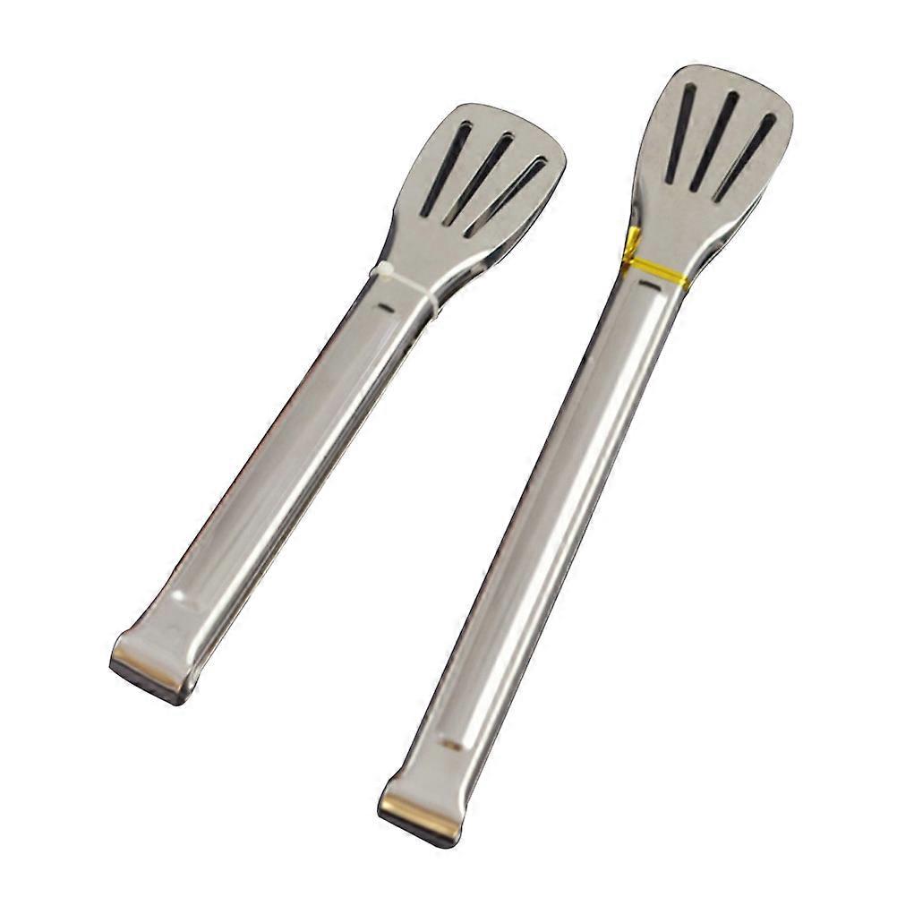 Serving Clips Stainless Steel Bread Tongs for Kitchen Use 6Pcs Silver