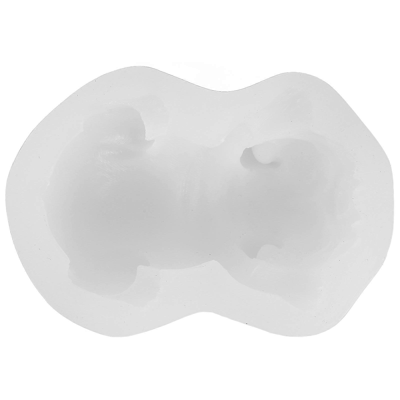 Cake Making Mold DIY Baking Mold for Baking Use 2Pcs White Color